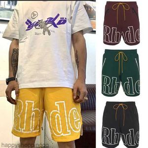 Summer Men's Shorts Rhude Short s Sports Casual Men's Loose Large 5-point Basketball Pants over sized L XL 2XL 3XL 4XL Lulusup