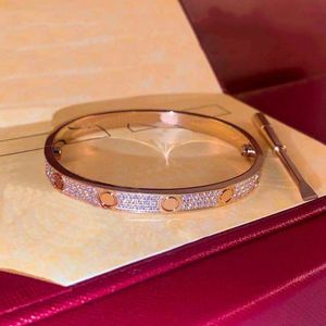 Винт браслет 3 ряда бриллианты полное звездное браслет титановый сталь стальной серебряный браслет женские дизайнерские дизайнерские дизайнеры мужчин, такие как роскошные украшения