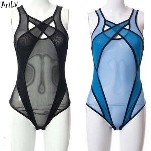 Ani Summer Beach Girl Green One-piece Swimsuit Cosplay Women Anime Back Cross Strap Bodysuit Swimwear Uniform Costumes cosplay