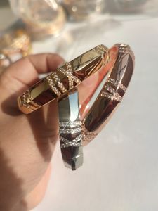 rose gold silver diamond bracelet tennis wells Elegant Luxury bracelets bangle Rome bracelets Fashion Jewelry for mens women Party Wedding gifts accessories cool