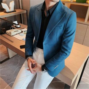 Men's Suits Blazers For Men Slim Fit Groom Wedding Suit Jackets Pure Color Classic Mens Casual Jacket Business Leisure Tuxedo Dress