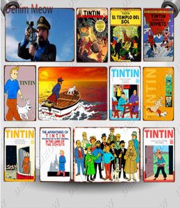 2021 Funny The Adventures of Cartoon Movie Tin Sign Plaque Metal Vintage Poster Wall Art Painting Stickers As Children Gift Home W4810851