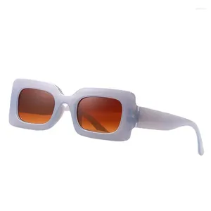 Sunglasses Europe And The United States Candy Color Women's 2023 Square-framed Men's Fashion Trend Retro Glasses