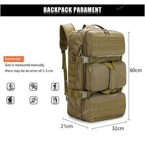 Reiserucksack Taktische Militari-Tasche Wasserdichter Wanderrucksack Outdoor-Nylon-Schulterpaket für Camping Klettern Molle Camping WandernOutdoor-Taschen