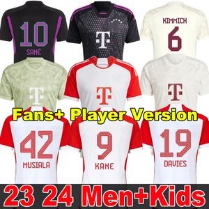 Kane Soccer Jerseys Sane 2023 2024 Football Shirt Musiala Goretzka Gnabry S Munich Camisa de Futebol Men Kids Kits KITS KIMMICH Player Sets