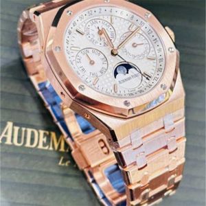 Relógio suíço Royal Oak Audpi masculino relógio de pulso mecânico automático calendário permanente 18k ouro rosa 26574or.oo.1220or.01 WN-L1CN