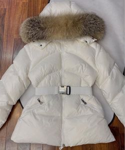 Luxuriöse Pufferjacke für Damen, Parka-Jacken, Windjacke, Designer-Jacke, Wintermantel, warme Mode-Parkas mit Gürtel, Daunenjacke C110101