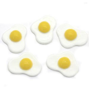 Dekoracyjne figurki 100/50pcs 22 17 mm mini płaskie jajka jajka jajka kabochonowe