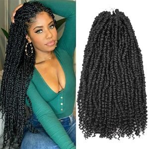 18" Passion Twists Hair Long Passion Twist Pre Twisted Curly Ombre Color Crochet Braid Hair Extensions