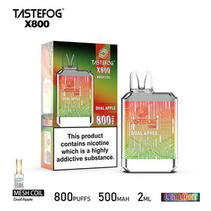 Original Tastfog X800 Factory Großhandel Einweg-Vaporizer Pod Vape Pen mit 800 Puff