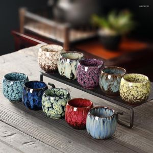 Tazze Piattini 1 pz Forno Cambia Cina Tazza di ceramica Porcellana Tè Ceramica Bicchieri Tavola Tazza da caffè Tazze da vino Commercio all'ingrosso