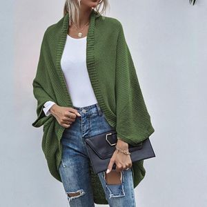 Kvinnors tröjor långa rockar kvinnor fahion vinterfärg matchande stickning cardigan tröja färgblock ärm medium