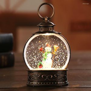 Nocne światła Snowman Santa Light Music Box Prezent Dziecięce Dziecięce Rok Bożego Narodzenia Festiwal Urodzinowy Desiktop Sypialnia lampa sypialnia