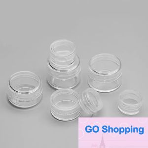 High-End-Gram-Gläser, leerer Behälter für Kosmetikproben, 5 ml Kunststoff, runder Topf, Schraubdeckel, kleine kleine 5-G-Flasche, für Make-up, Lidschatten, Nägel, Puder, Farbe, Schmuck