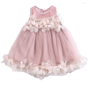 Vestidos femininos concurso infantil infantil infantil garotas de preços de preços de dama de honra Tulle Tulle Petal Formal Party Casual Dress