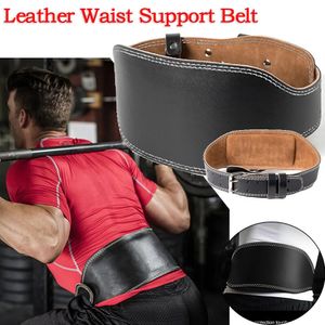 Waist Support Adjustable Leather Weightlifting Belt Waist Support Gym Belt Unisex Wide Wrap Training Weight Lifting Brace Straps Weightlifting 231101