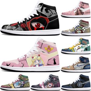 Nya anpassade skor diy sport basketskor 1s män kvinnor mode antiskid anime anpassade figur sneakers 0001sa0c