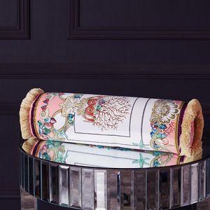 Moda yeni Avrupa ve Amerikan tarzı püskül şeker şeklindeki silindirik yastık lomber yastık ev mobilyaları 15 50cm çok renkli 267p