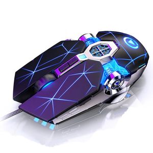 Möss Professional Wired Gaming Mouse 6 -knapp 3200DPI LED Optisk USB -datormus Silent Mouse för PC Laptop Gamer 231101