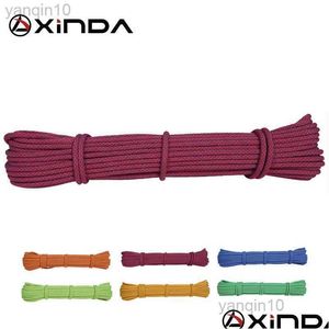 حماية الصخور حماية الصخور Xinda Escalada 10M Paracord Climbing Rope Exclistories سلك 6 مم قطر 5KN سلامة القوة العالية على قيد الحياة DHKS7