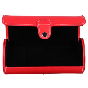 Scatole per orologi 1 pezzo Pu Box Roll Case Organizer Anelli porta cavo e supporto per caricabatterie