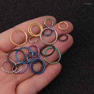 Ohrstecker, 6–12 mm, gedreht, Ohrclip, Nasenpiercing, Vintage-Punk-Stil, Sicherheit, Edelstahl, 16 g, Knorpelpiercings, Schmuck