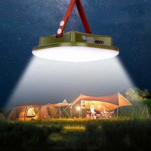 Camping Lantern 15600mAh Uppladdningsbar lykta Portable Magnet Emergency Light Camping Equipment Hängande tältlampan Kraftfull utomhus LED -arbetslampa W0331