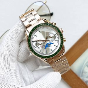 OMEG Relógios de pulso para homens 2023 Novos relógios masculinos All Dial Work Quartz Assista de alta qualidade Brand de luxo Cronograph relógio Relógio Rubber Watch Band Men Fashion Y05