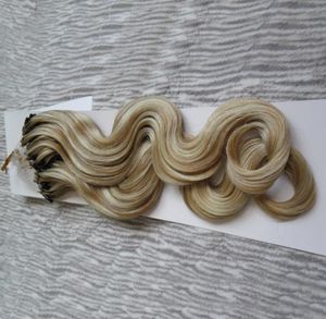 Micro Loop Hair Extensions Body Wave Micro Bead Human Remy Peruvian Virgin Hair 1G1S Micro Link Hair Extensions7731595