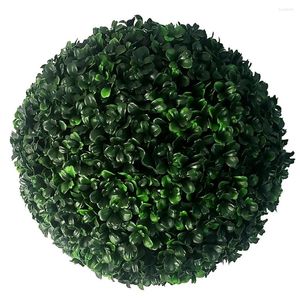 Dekorativa blommor Artificial Plant Ball Plastic Topiary Artwork Hanging Decoration Celebration Mini Grass Balls Window Wedding Purple