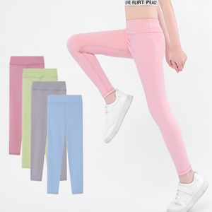 Pantaloni da squalo per ragazze Leggings da yoga Collant per bambini Stretch Pantaloni Barbie Primavera Autunno Vita alta Usura esterna Sport Ragazza che corre Fitness Palestra Leggins Pantaloni da allenamento BC548