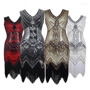 Casual Dresses Wome Fashion 1920s Flapper Dress Vintage Charleston Sequin Tassel 20s Party Beaded Art Deco