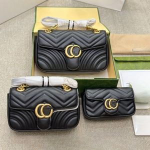 디자이너 가방 Marmont Crossbody Bag 여성 럭셔리 디자이너 가방 가방 446744 실제 가죽 핸드백 체인 화장품 메신저 쇼핑 숄더백 토트 레이디 지갑