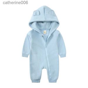 Jumpsuits Baby Winter Ubrania Nowonarodzone niedźwiedzie kombinezon dla dziewcząt od 0 do 6 12 18 24 miesiące rzeczy dla dzieci kombinezon bawełny chłopców strój Bodysuitsl231101