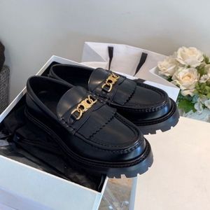 Designer Platform Loafers Thick-Soled Leather Summer Autumn Woman Small Leather Shoes High-Quality Casual Tassels Casual Women Shoes Ladies Luxury Single Shoes