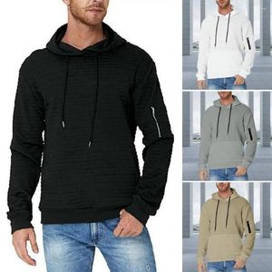 Bluzy męskie jesień i zimowe wełniane bluzy z kapturem pullover kangura kieszonkowa