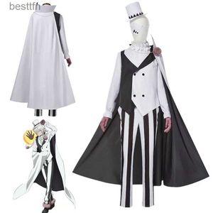 Anime Costumes Anime Bungou Stray Dogs Nikolai Gogol Cosplay Come Suit Cloak White Black Uniform Halloween Christmas Clothes Season 4L231101