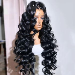 Perucas de cabelo humano com onda profunda solta, 13x4 hd, renda frontal, brasileira, pré-selecionado, preto/vermelho/loiro/marrom, perucas sintéticas de fechamento para mulheres