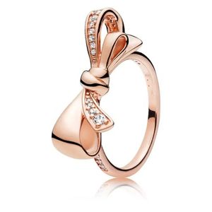 Anello impilabile di lusso con erba margherita in oro rosa Set di anelli di design in argento sterling 925 Scatola originaleCCKK