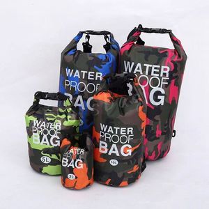 Dry Storage Bag Outdoor Large Capacity 2L-30L Camouflage Floating Waterproof Top Compression Drys Gear Backpack Easy Carry Unisex Beach Bags