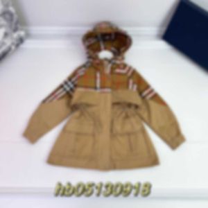 23ss キッズデザイナー服キッズジャケット女の子春秋純綿ウインドブレーカーミドル英国スタイルウエストジャケット高品質子供服