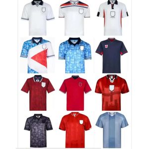 Miba Retro Jersey 1982 1994 1998 2002 Copa do Mundo Englands Soccer Jerseys Home Away Kits Gascoigne Owen Gerrard Classic Football Shirt