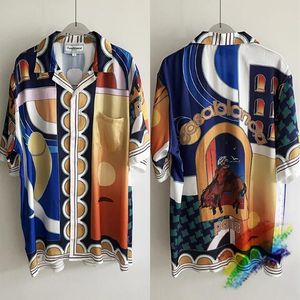 2023ss Printing Shirt Men Women 1 Quality Hawaii Beach Silk Shirts