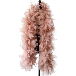 Pelle rosa grande tacchino boa di piume scialle abito da cerimonia nuziale decorazione cucito pennacchio nastro decorazione multicolore sciarpa personalizzata