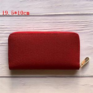 IDEAL 2022 NY L BAG BILLFOLD HÖG KVALITET PLAID Mönster Kvinnor Plånbok Män Pures High-End Luxury S Designer L Wallet 70264K