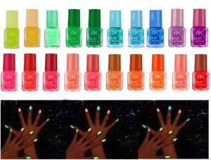 Série de 20 cores de esmalte fluorescente neon luminoso em gel para brilhar no escuro3446118