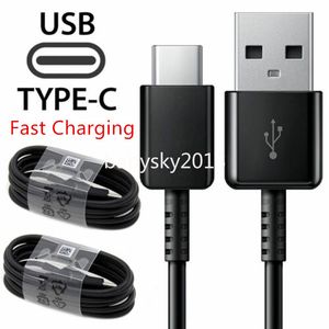 Snabbladdning 1.2m 4ft typ C USB-kablar USB-C Data Charger Cable för Samsung S8 S10 S20 S22 S23 Obs 10 HTC LG B1