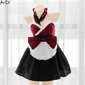 Ani japonês anime menina quimono vestido feminino arco empregada unifrom roupas trajes cosplay