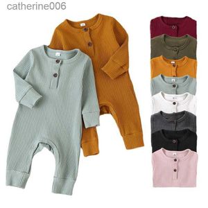 Jumpsuits Autumn Newborn Infant Baby Boys Girls Romper Playsuit Overalls Cotton Long Sleeve Baby Jumpsuit Newborn ClothesL231101