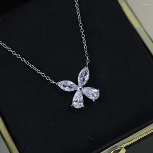 Ciondoli Gioielli di Londra Collana con ciondolo a forma di farfalla in argento 925 con diamanti di alta qualità